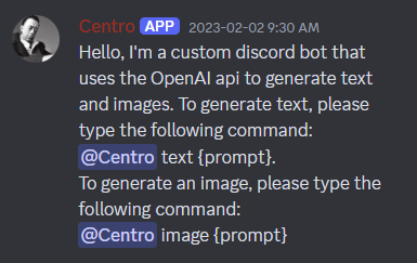 An example prompt from my discord bot